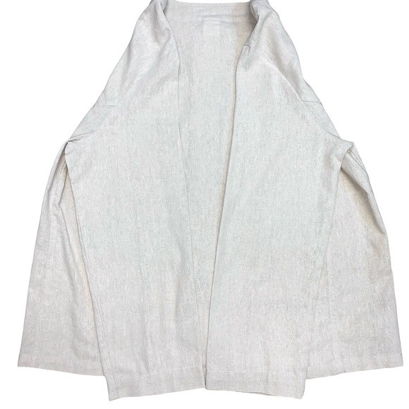 Vintage Tudor Court by Haband Lightweight Linen Blazer Jacket Neutral Casual - Picture 12 of 12